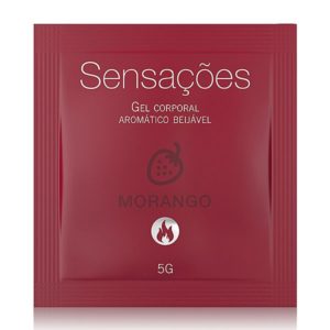 Gel comestível Sensações Hot - Morango - Sachê 5g