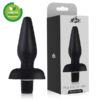 Plug Cônico com vibrador 12 velocidades - Preto - 13x5cm