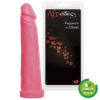 Prótese em formato de Pênis - 18,5cm x 4,5 cm - Aroma Morango