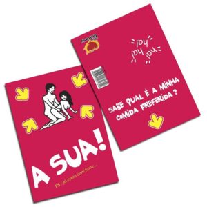 Cartão - "Sabe qual é a minha comida preferida?"