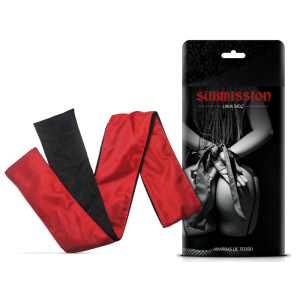 Par de Amarras em Tecido Preto e Vermelho - Submission