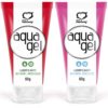 Lubrificante Aqua Gel beijável - Sabor gostoso de Morango ou Chiclete - 60g